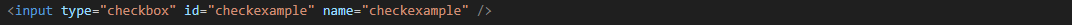 Checkmark input